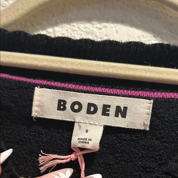 Boden Diane Pointelle Sweater in Black Size S - Picture 4 of 5